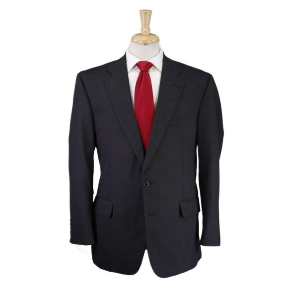 Tom James Executive Collection Custom Charcoal Gray 2-Btn Wool Suit 42R - Picture 1 of 10